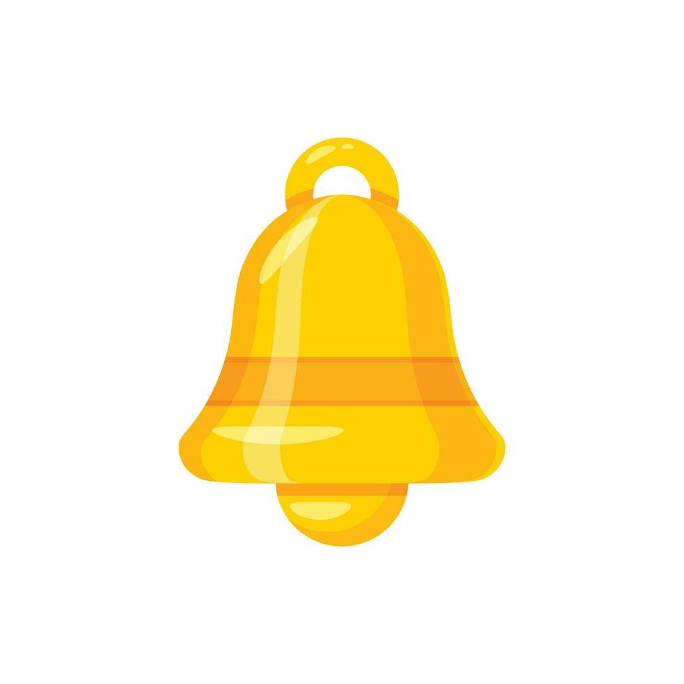 Notification bell icon in flat style. Incoming inbox message vector illustration on isolated background. Ringing bell sign business concept.