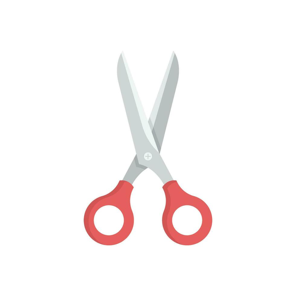 Scissor icon in flat style. Cutting hair equipment vector illustration on isolated background. Hairdressing sign business concept.