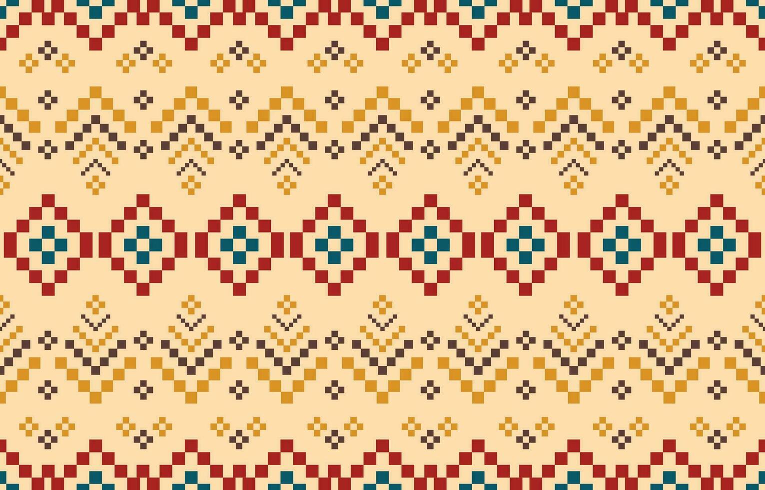 Ethnic abstract ikat art. Aztec ornament print. geometric ethnic pattern seamless  color oriental.  Design for background ,curtain, carpet, wallpaper, clothing, wrapping, Batik, vector illustration.