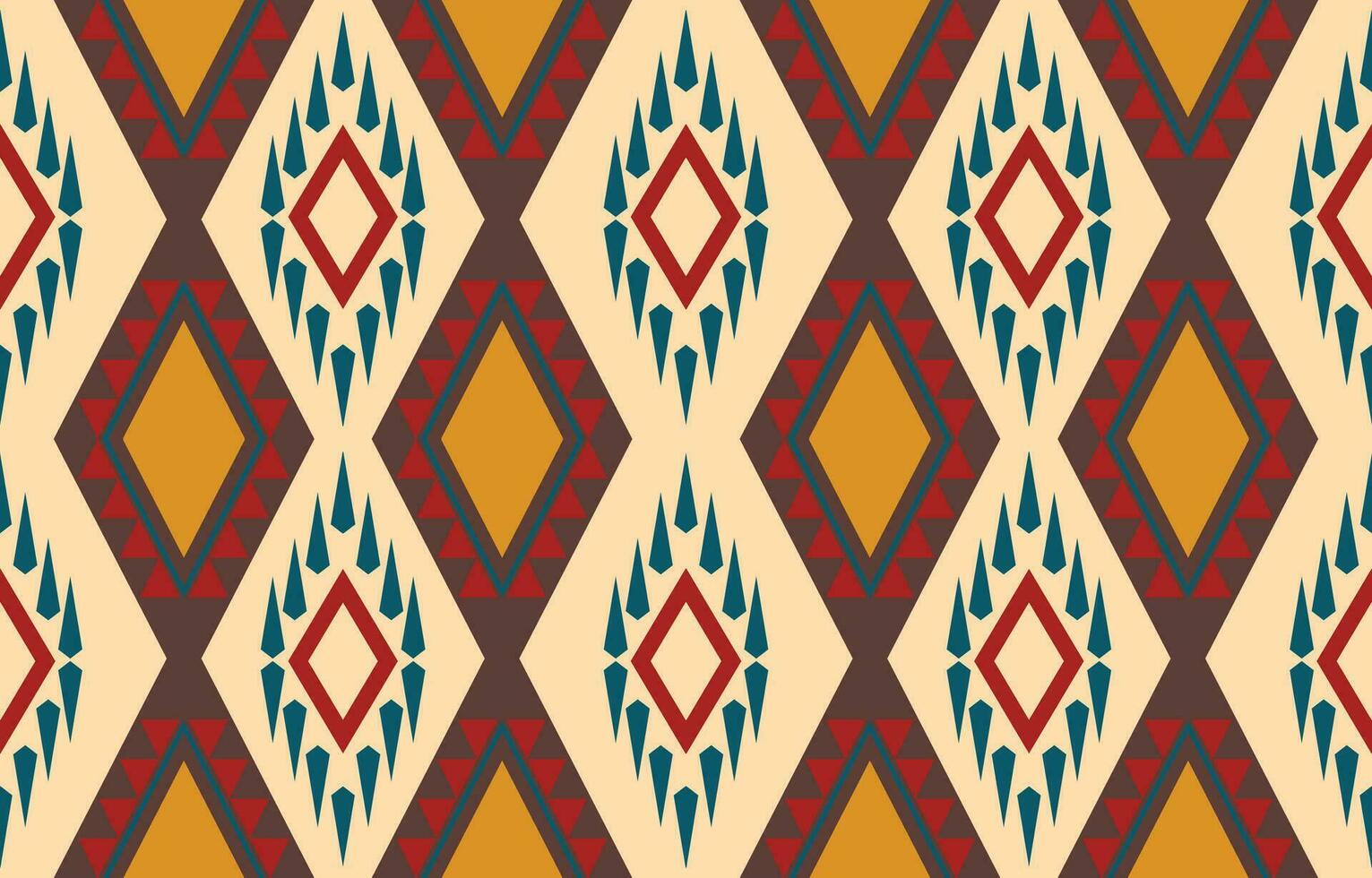 Ethnic abstract ikat art. Aztec ornament print. geometric ethnic pattern seamless  color oriental.  Design for background ,curtain, carpet, wallpaper, clothing, wrapping, Batik, vector illustration.