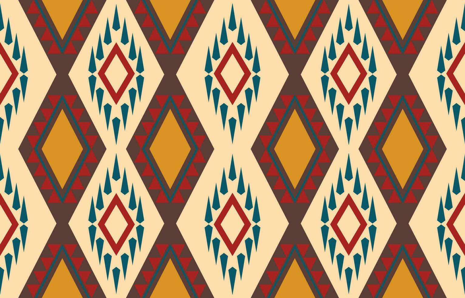 Ethnic abstract ikat art. Aztec ornament print. geometric ethnic pattern seamless  color oriental.  Design for background ,curtain, carpet, wallpaper, clothing, wrapping, Batik, vector illustration.