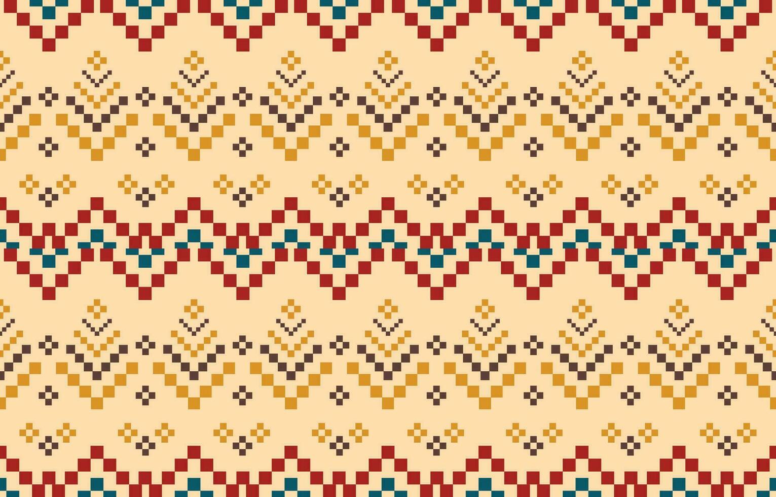 Ethnic abstract ikat art. Aztec ornament print. geometric ethnic pattern seamless  color oriental.  Design for background ,curtain, carpet, wallpaper, clothing, wrapping, Batik, vector illustration.