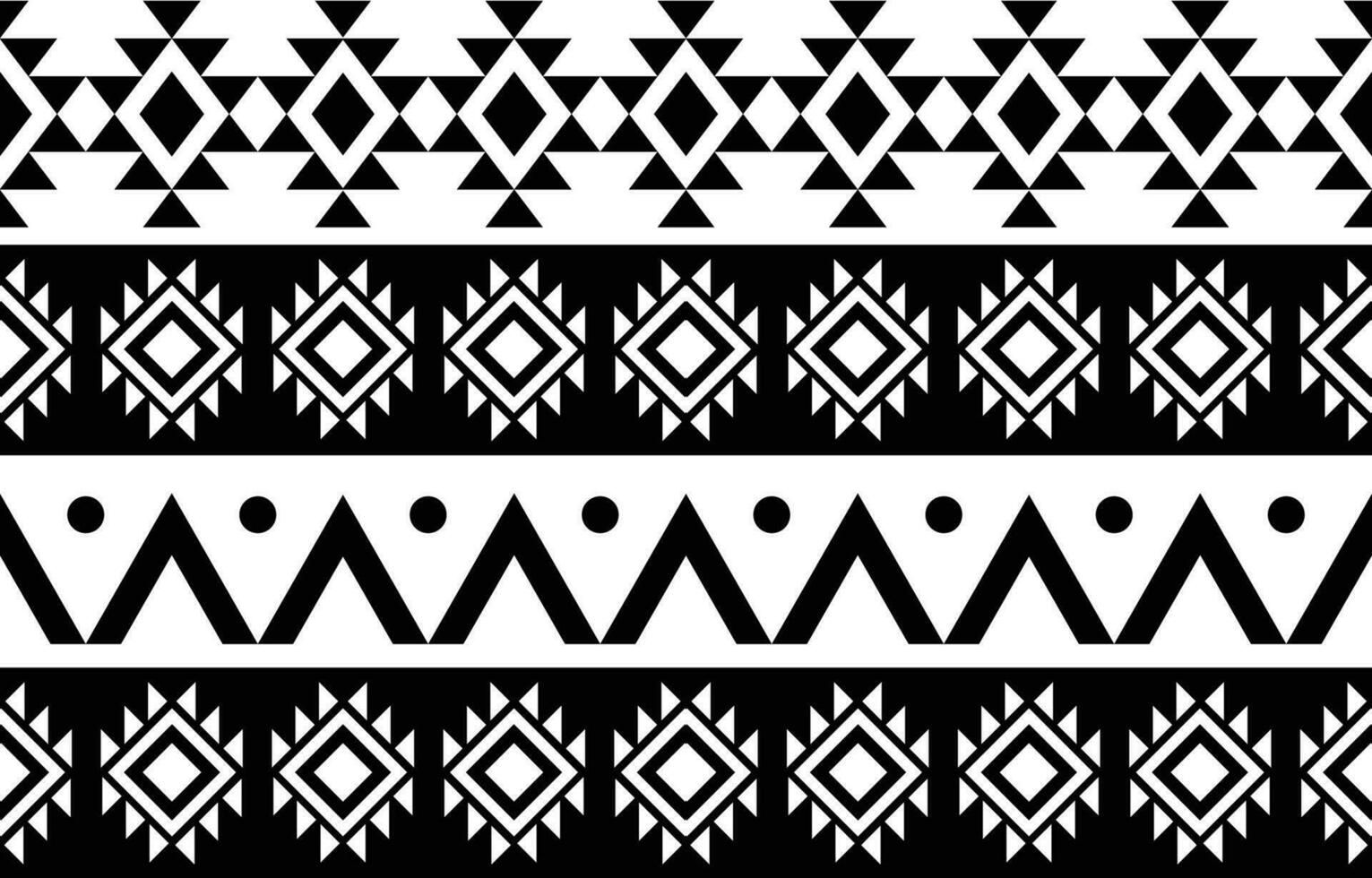 azteca sin costura modelo. alfombra textil impresión textura tribal diseño, geométrico símbolos para logo, tarjetas, tela decorativo obras. tradicional impresión vector ilustración. en negro y blanco antecedentes.