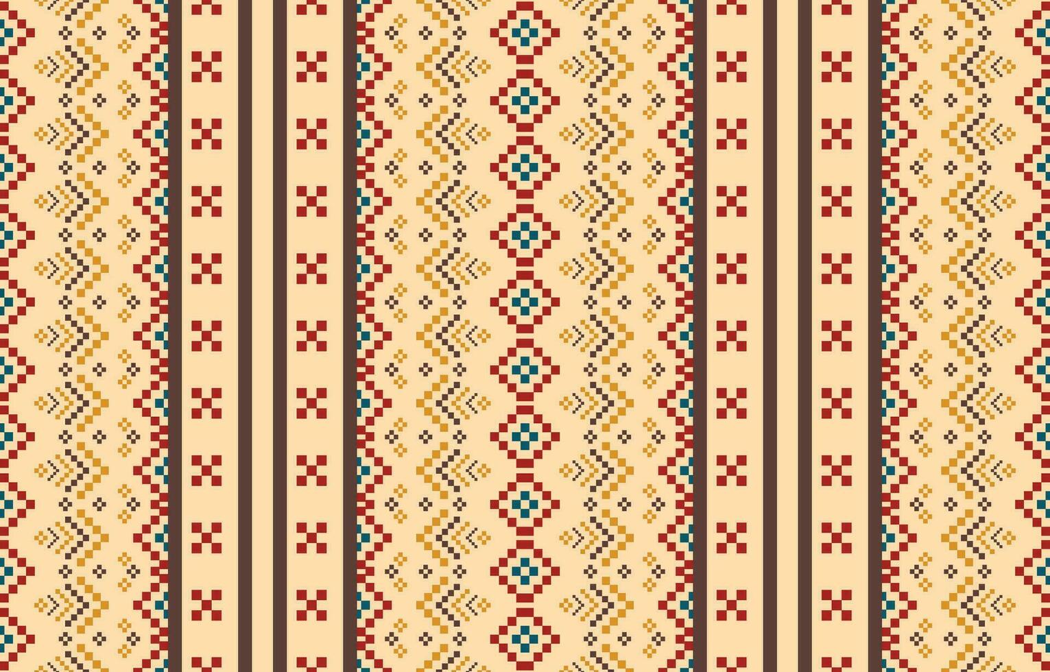 Ethnic abstract ikat art. Aztec ornament print. geometric ethnic pattern seamless  color oriental.  Design for background ,curtain, carpet, wallpaper, clothing, wrapping, Batik, vector illustration.