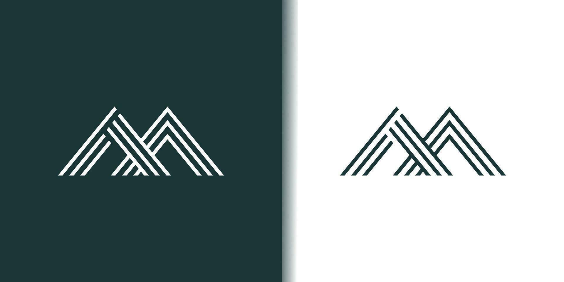 Letter M logo design element vector with modern concept