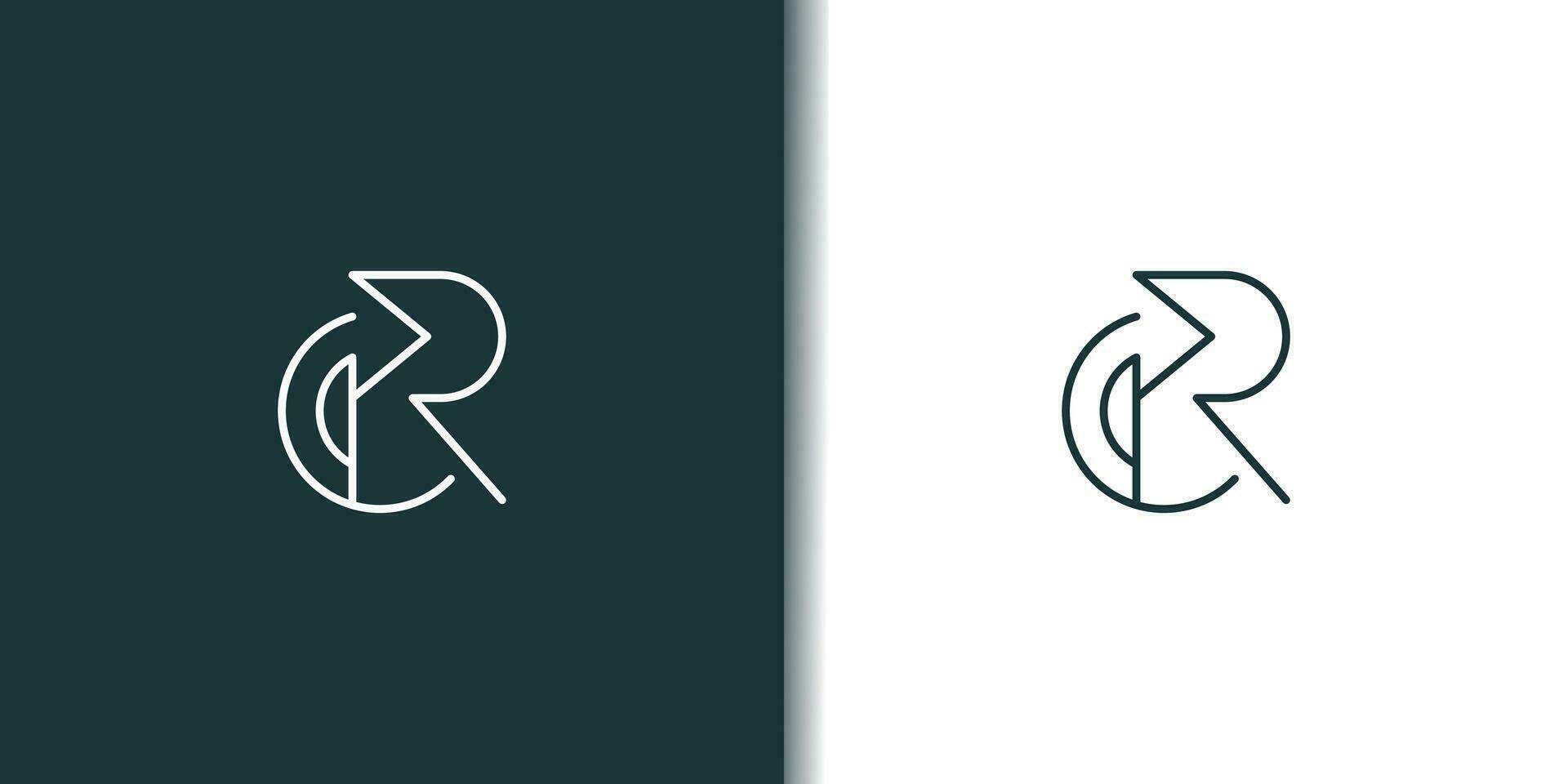 Letter R logo design element vector with modern concept