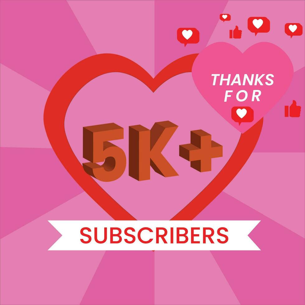 Thanks for 5k subscriber vector