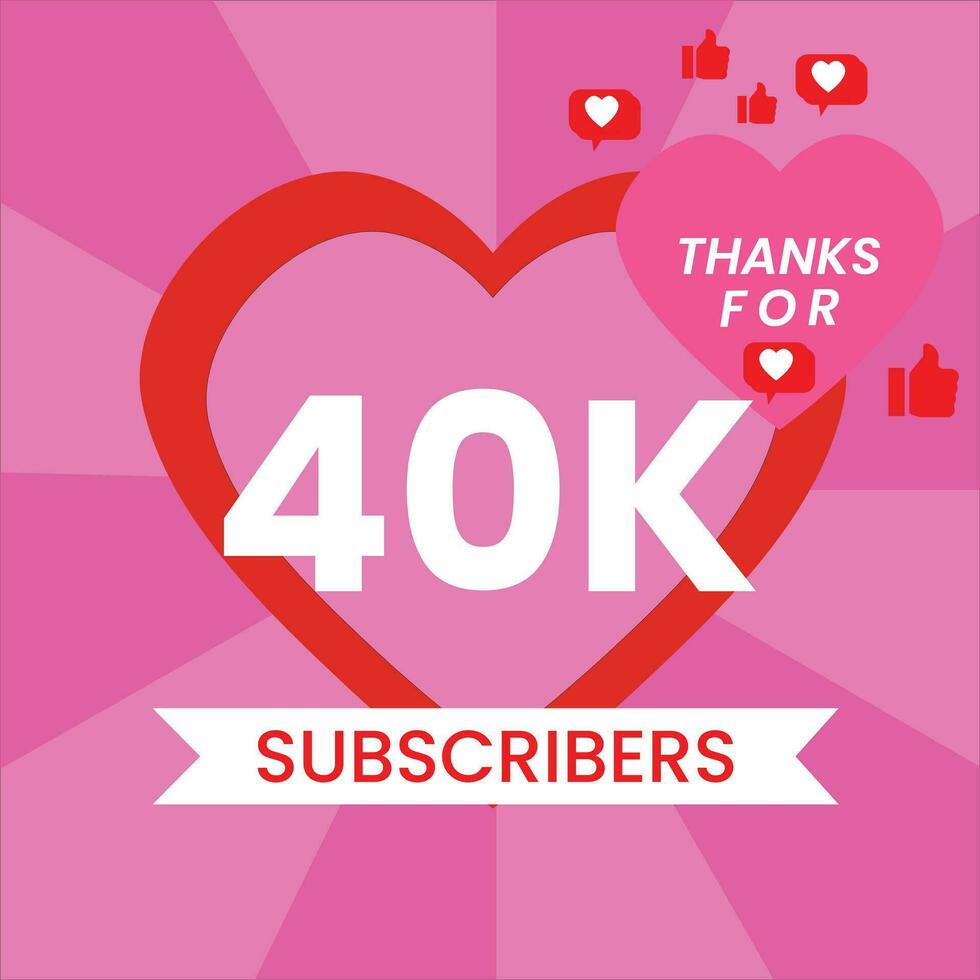 Gracias para 40k abonado vector