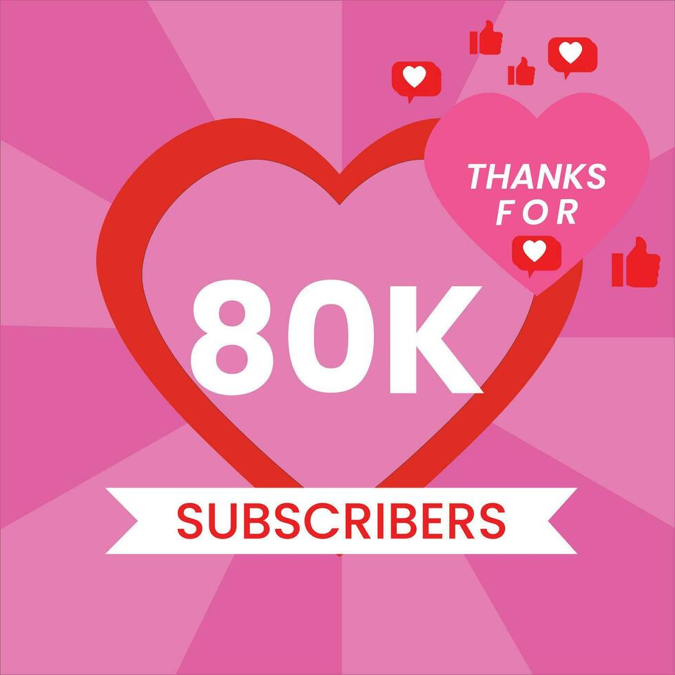 Thanks for 80k subscriber vector
