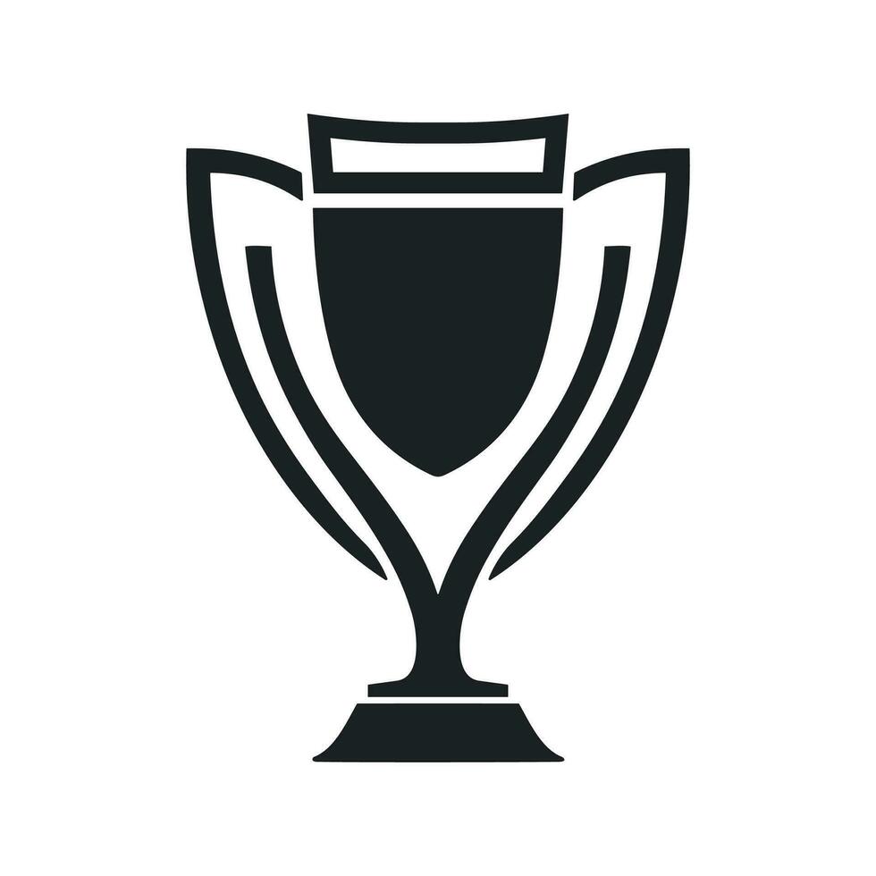 Trophy Icon Vector Illustration, Champion Cup Logo