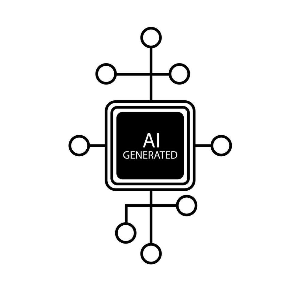 ai generado vector icono, artificial inteligencia icono