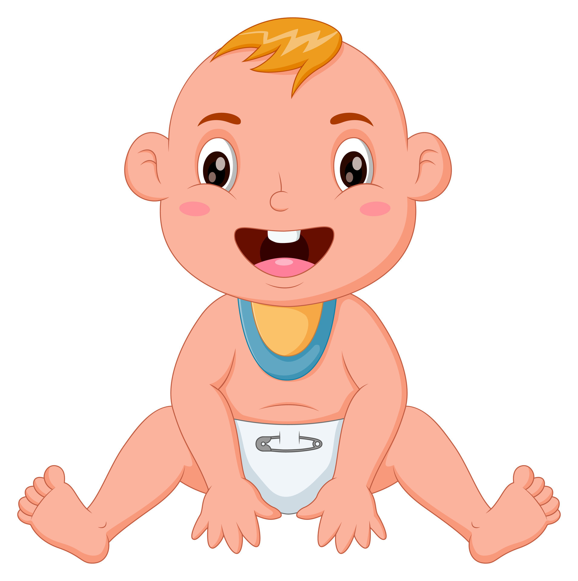 Cute baby cartoon sitting vector illustration 29885556 vector art at