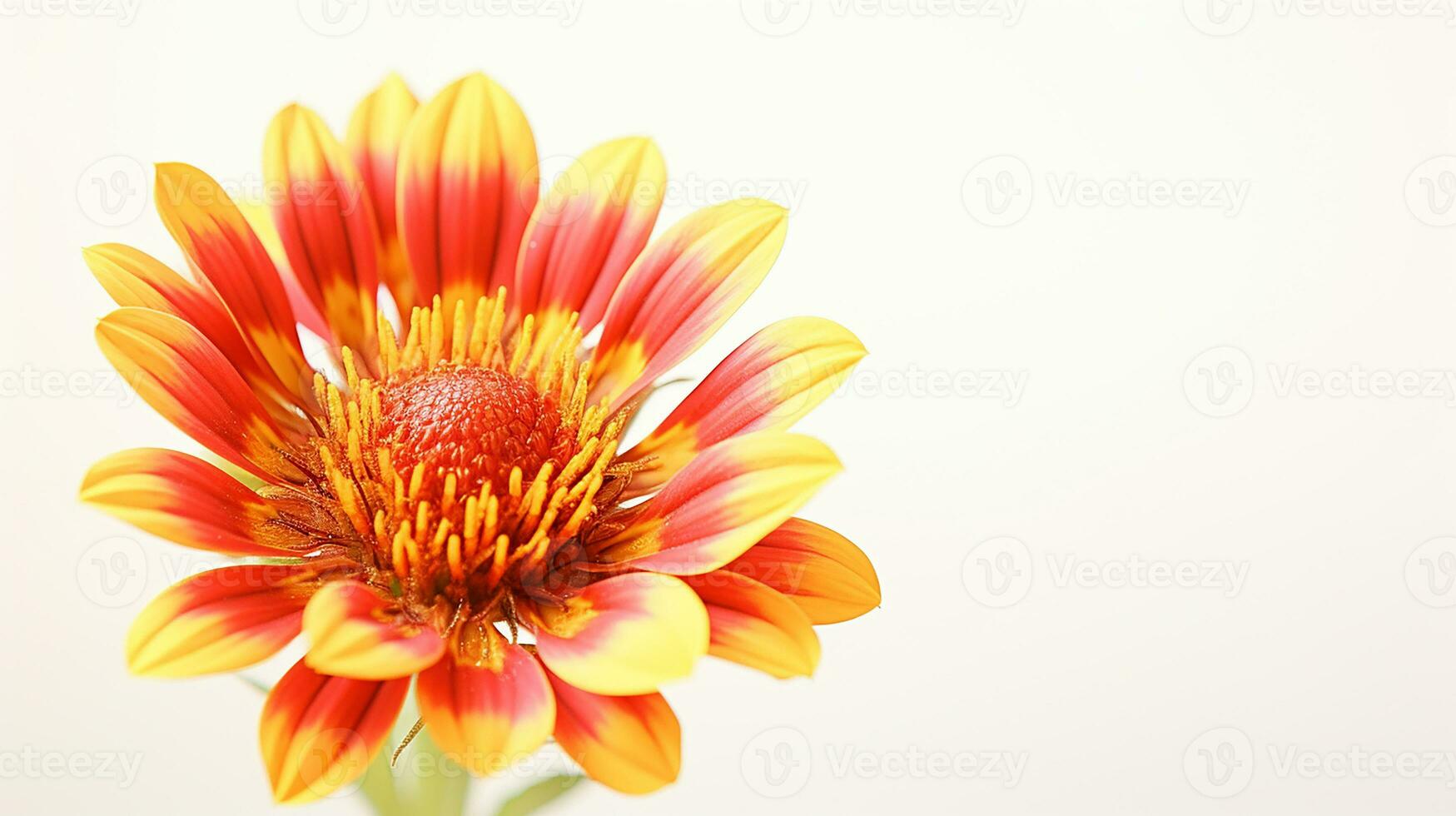 foto de hermosa gaillardia flor aislado en blanco antecedentes. generativo ai