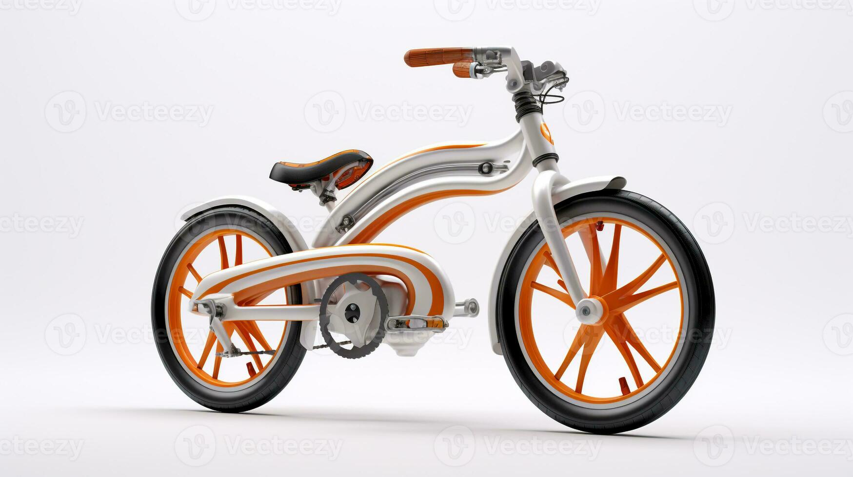 Displaying a 3D miniature Cruiser Bike. Generative AI photo