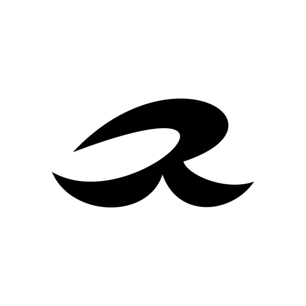 Modern letter R icon logo vector template.