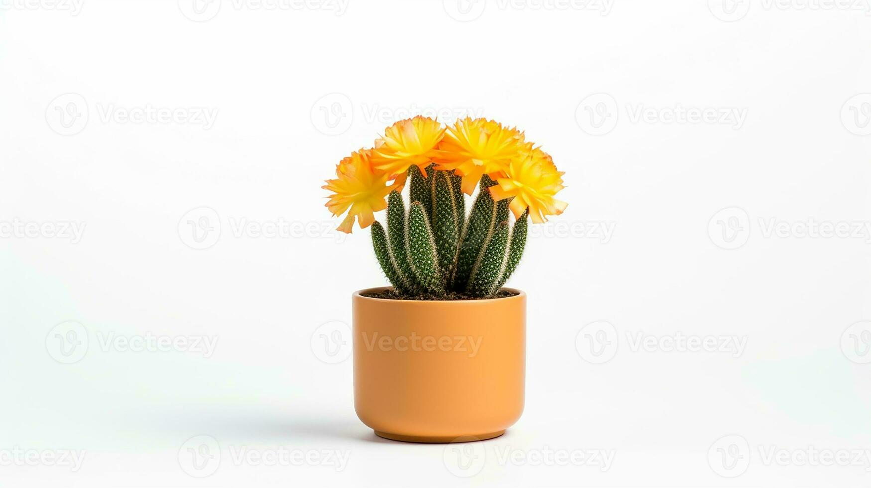 Photo of Cactus Flower flower isolated on white background. generative ai