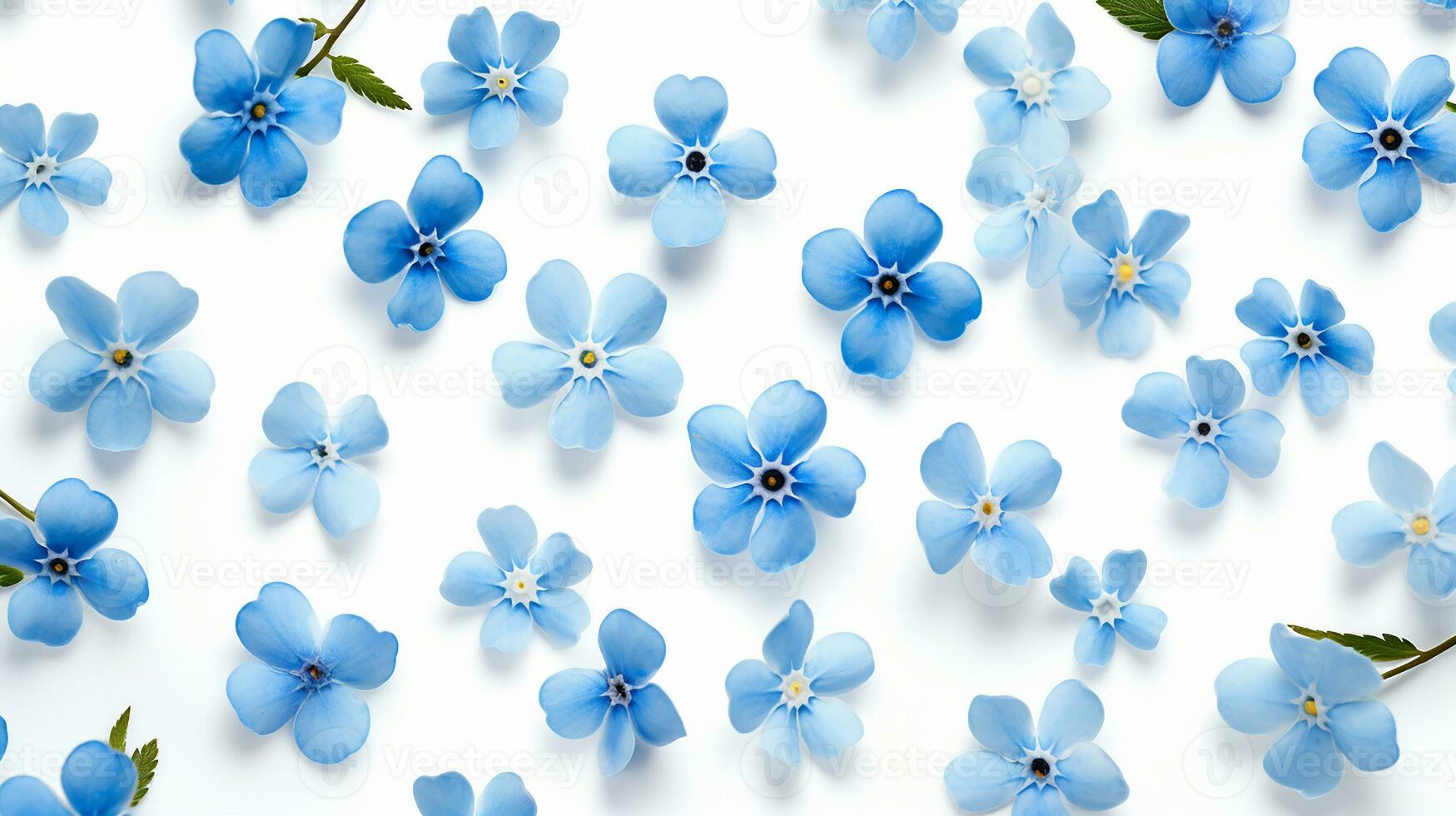 Forget-Me-Not flower patterned background. Flower texture background. Generative AI photo