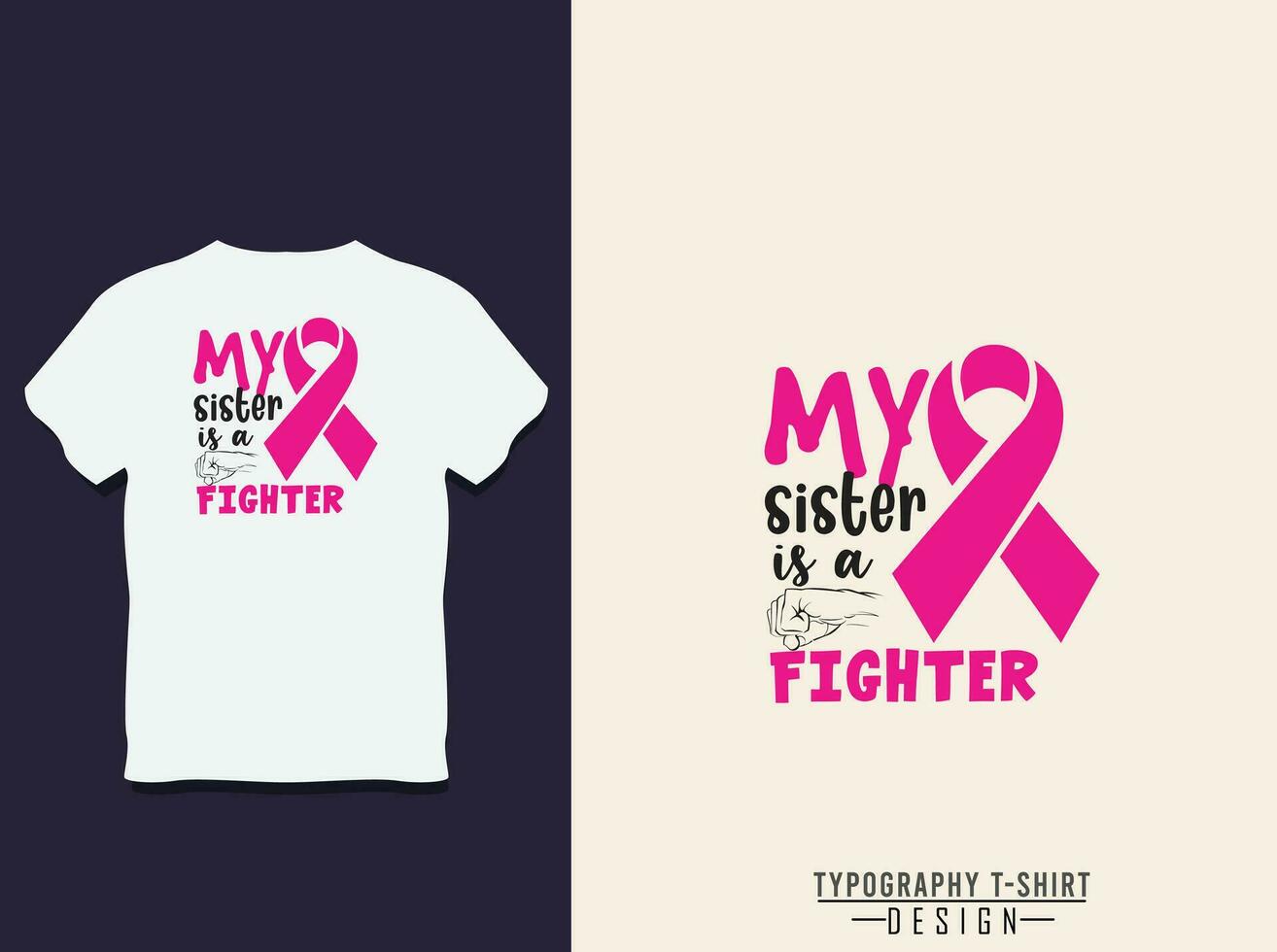 international day against breast cancer typography t shirt design vector