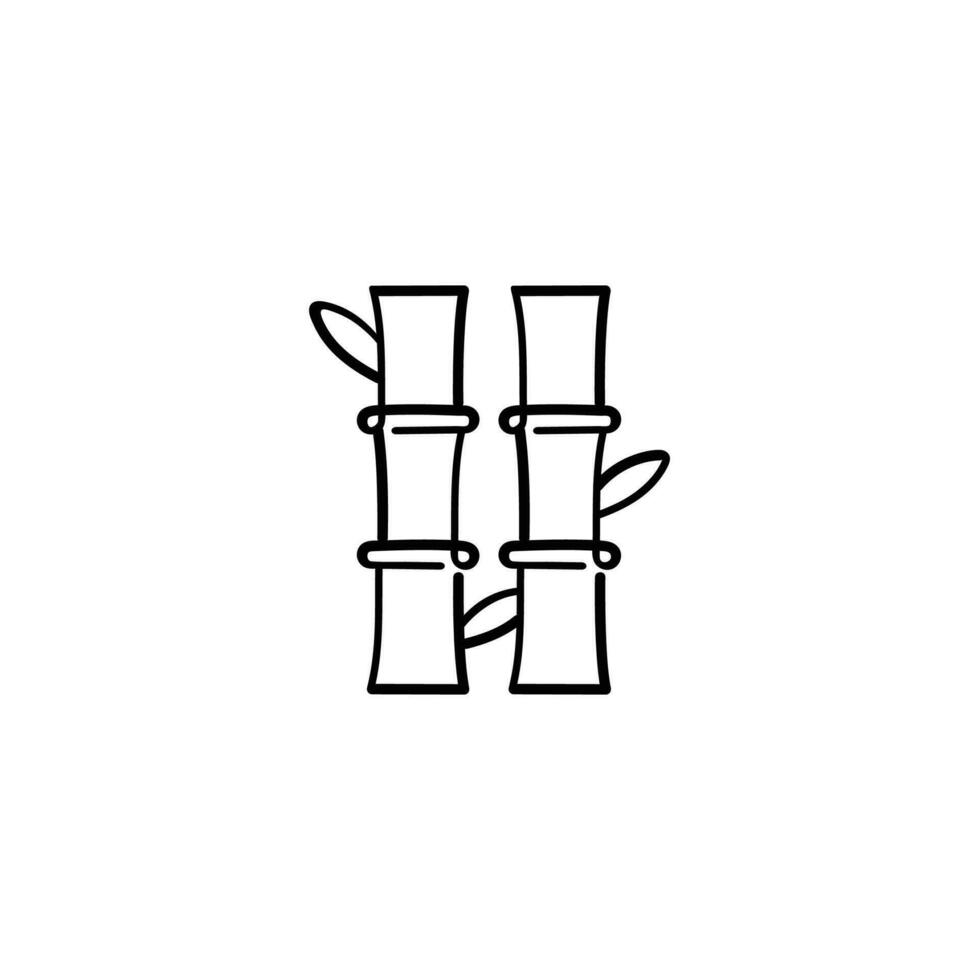 Sugar Cane Line Style Icon Design vector