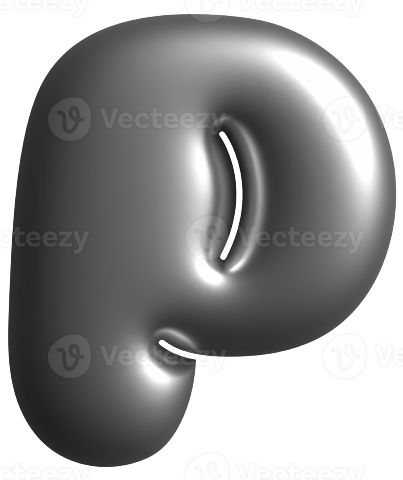 Hologram Alphabet Lowercase p png