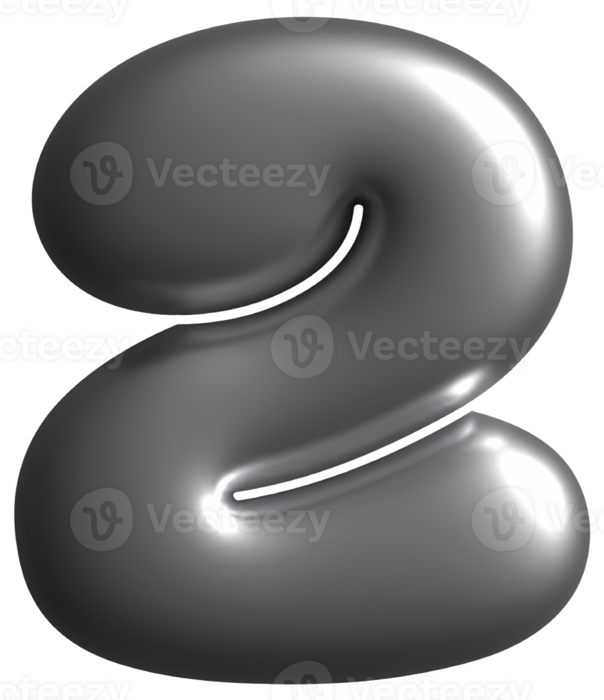 Hologram Chrome Number 2 Two png