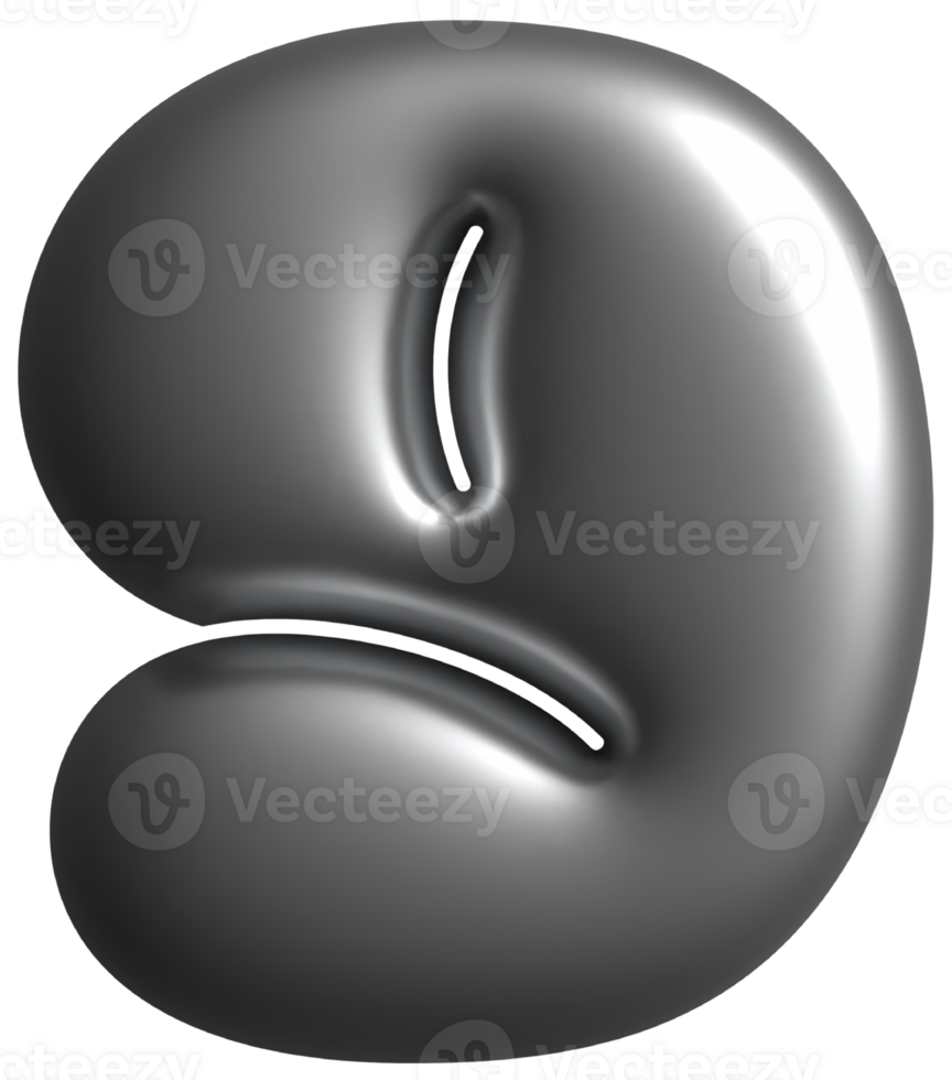 Hologram Chrome Number 9 Nine png