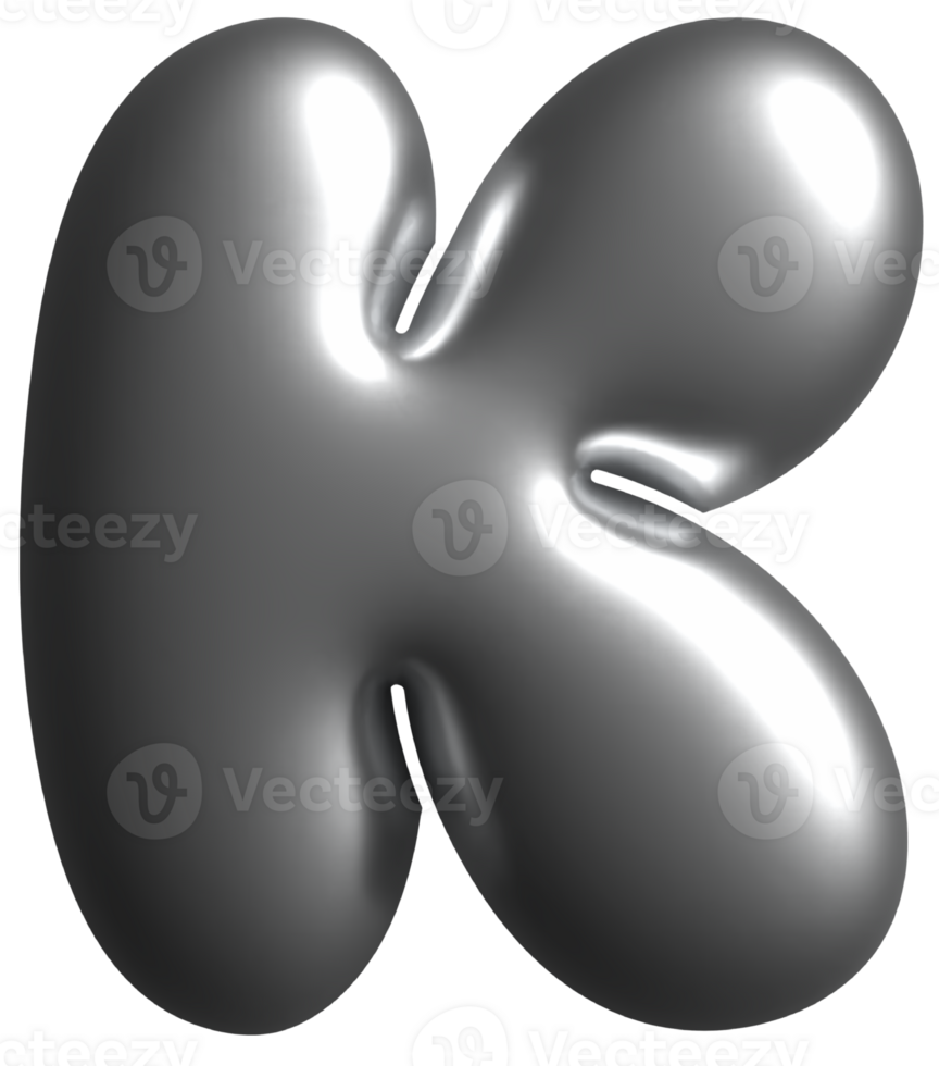 Hologram Alphabet Uppercase K png