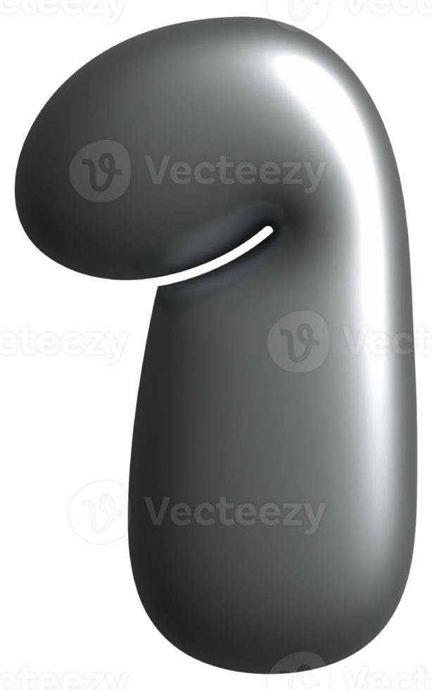 Hologram Chrome Number 1 One png