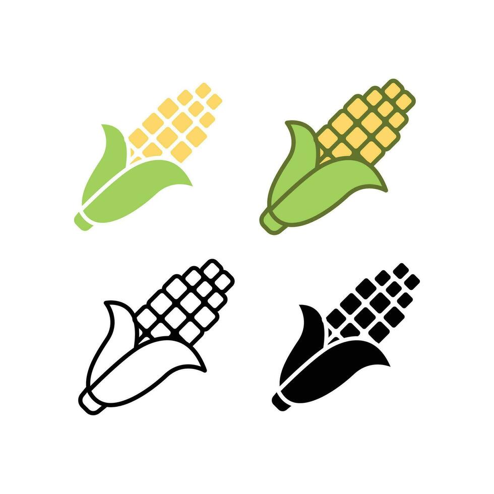 Corn cob. Sweet and ripe corn can be used for topics like food, healthy eating, dieting. Farm Harvest product. Icon, corn, vegan, vegetarian. Vector illustration. Design on white background. EPS10