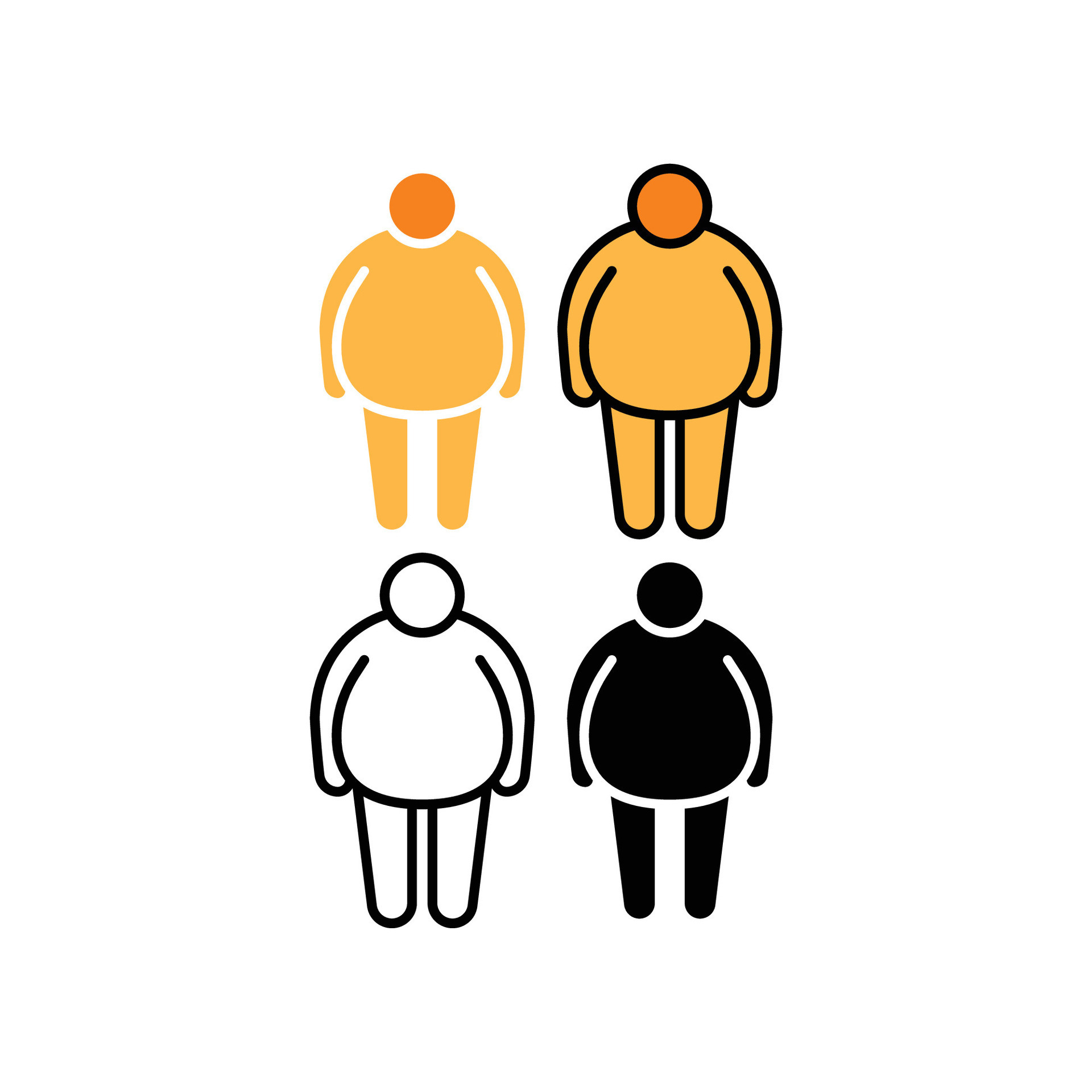 Fat Loss Icon - Download in Colored Outline Style