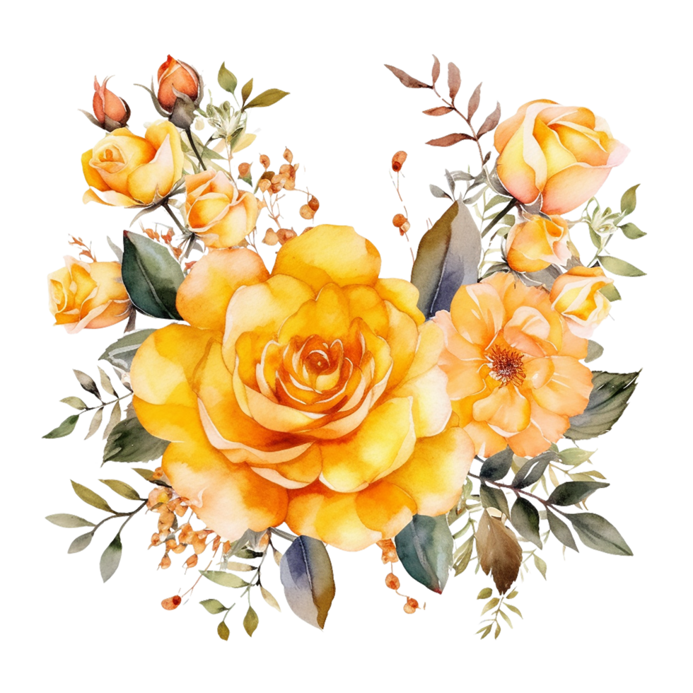 waterverf bloemen bloem ontwerp, waterverf bloem regelingen bloemen, waterverf bloem ontwerp, bloem sublimatie bloemen clip art, bruiloft decoratie, ai gegenereerd png