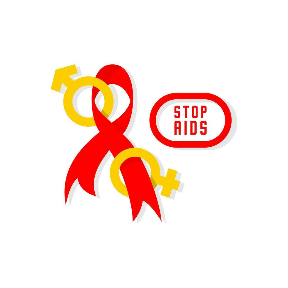 stop aids vector, world aids day vector