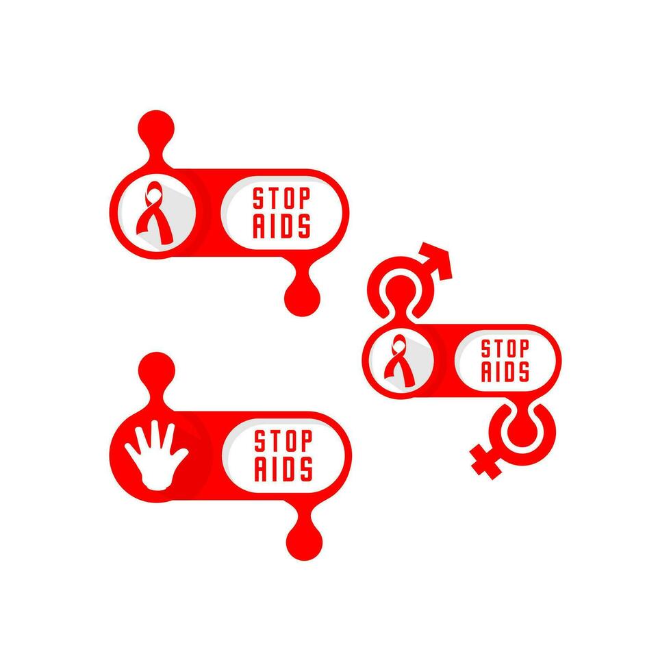 stop aids vector, world aids day vector