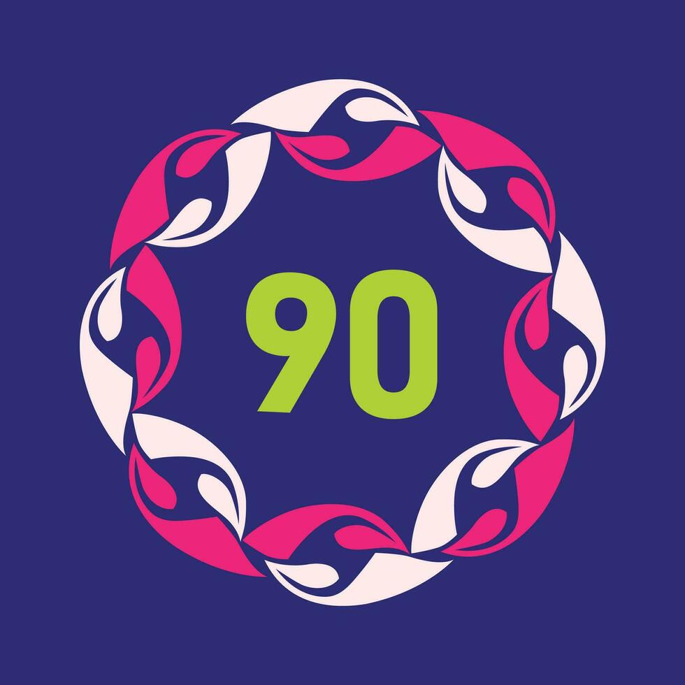 Circle number design vector