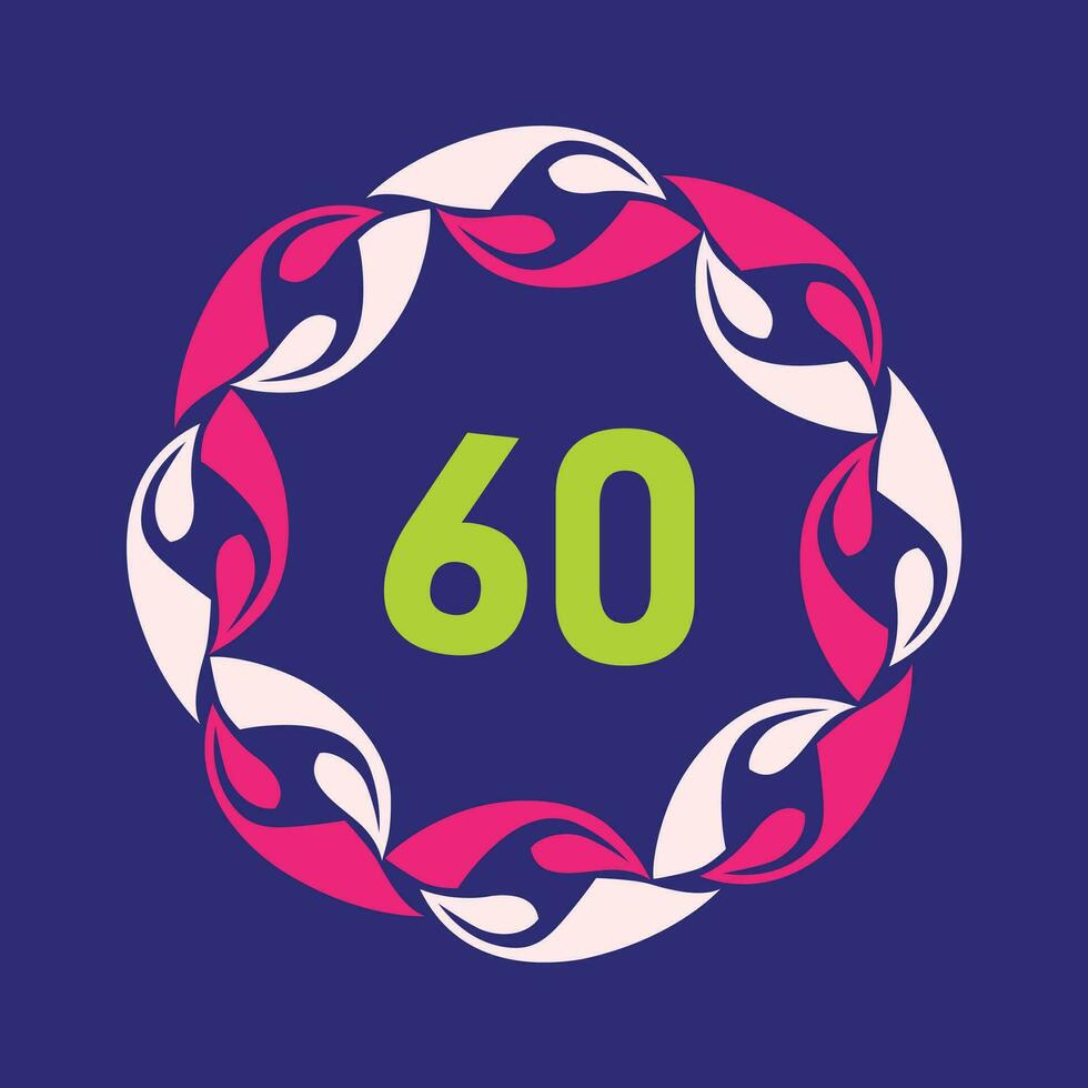 número logo 60 60 vector