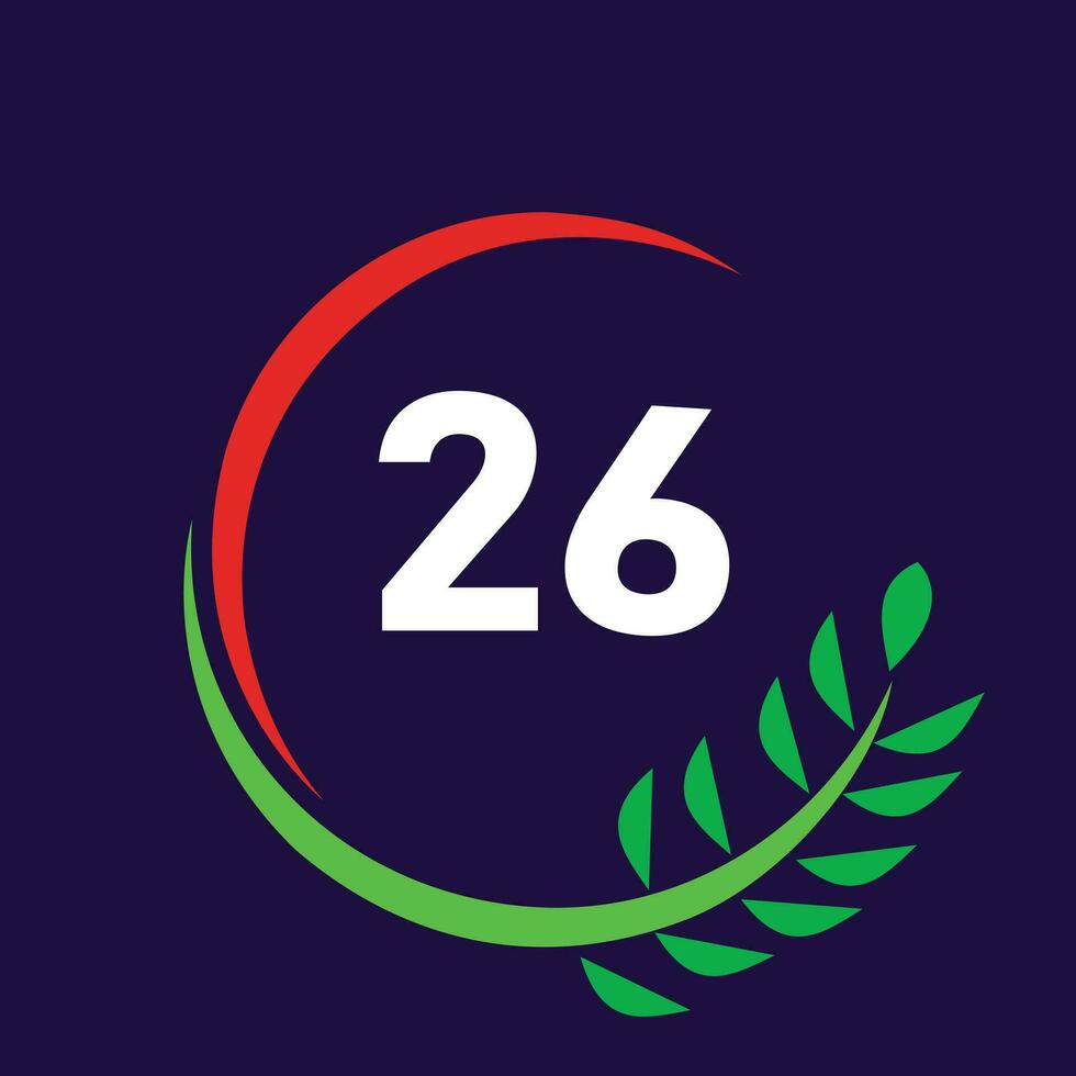Circle 26 logo vector free vector