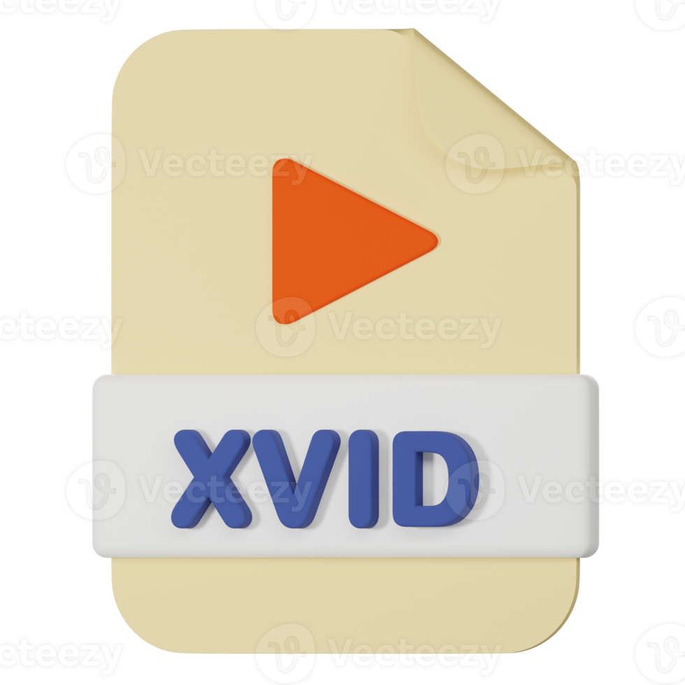 xvid Dateiname Erweiterung 3d Symbol png