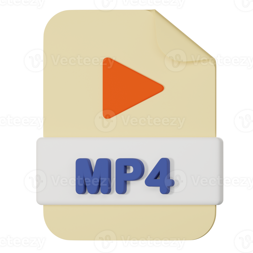 mp4 Dateiname Erweiterung 3d Symbol png