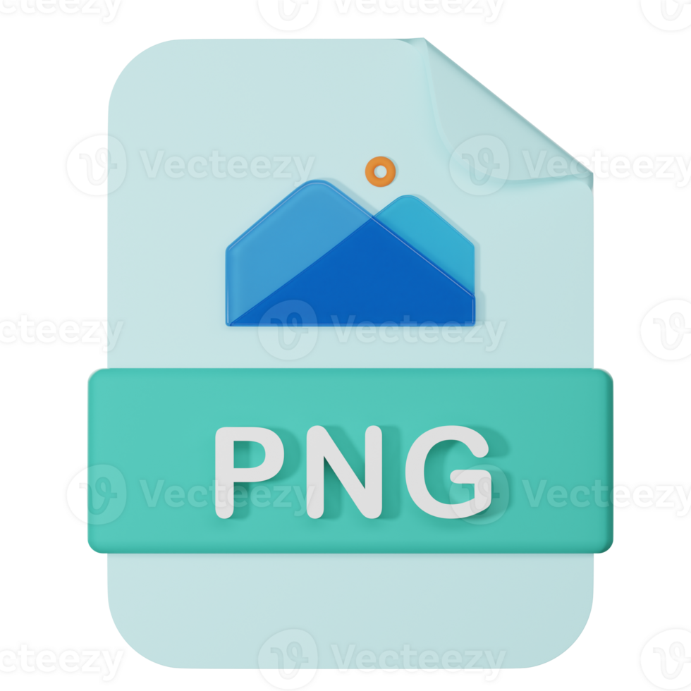 PNG bestandsnaam uitbreiding 3d icoon