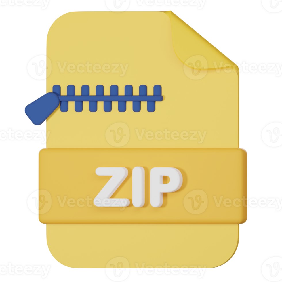 zip filename extension 3d icon png