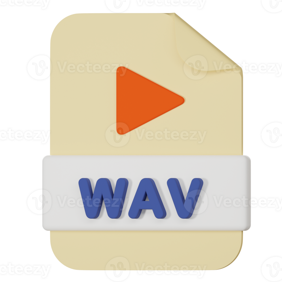 wav filename extension 3d icon png