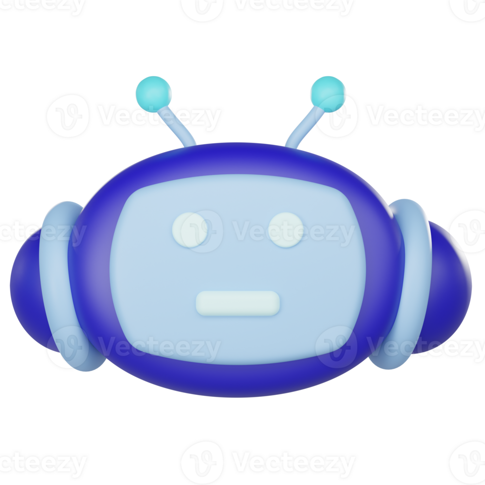 3d artificial intelligence robot icon png