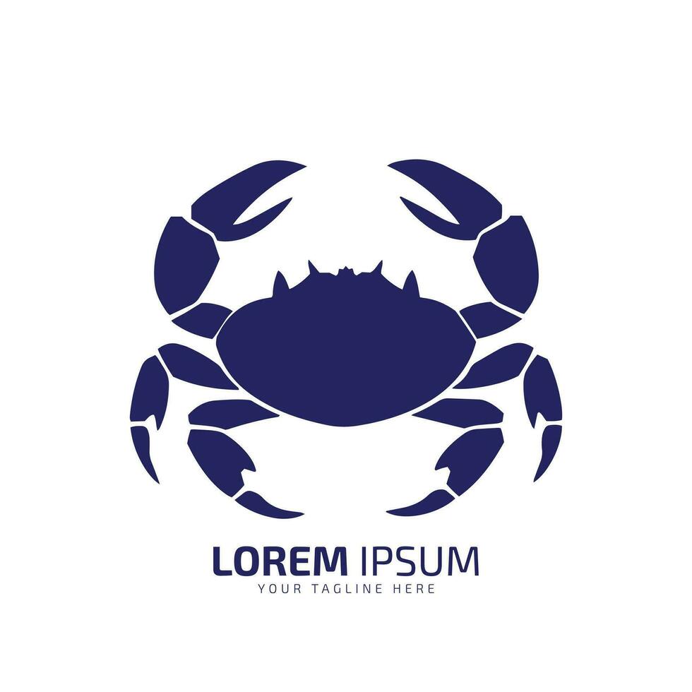 minimal and abstract logo of crab icon crab vector silhouette isolated art