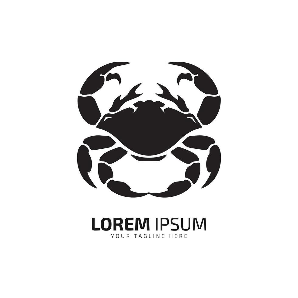 minimal and abstract logo of crab icon crab vector