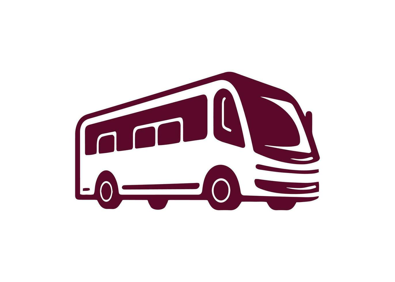 minimal logo of bus icon school bus vector silhouette isolated design
