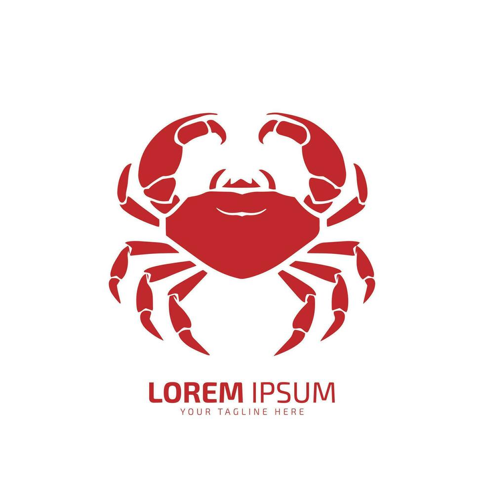 minimal and abstract logo of crab icon crab vector silhouette isolated design art