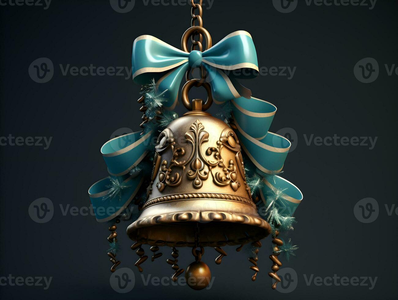 christmas bell 3d model  ai generative photo