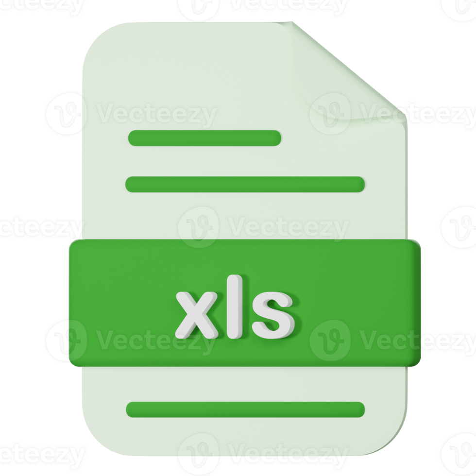excel filename extension 3d icon png