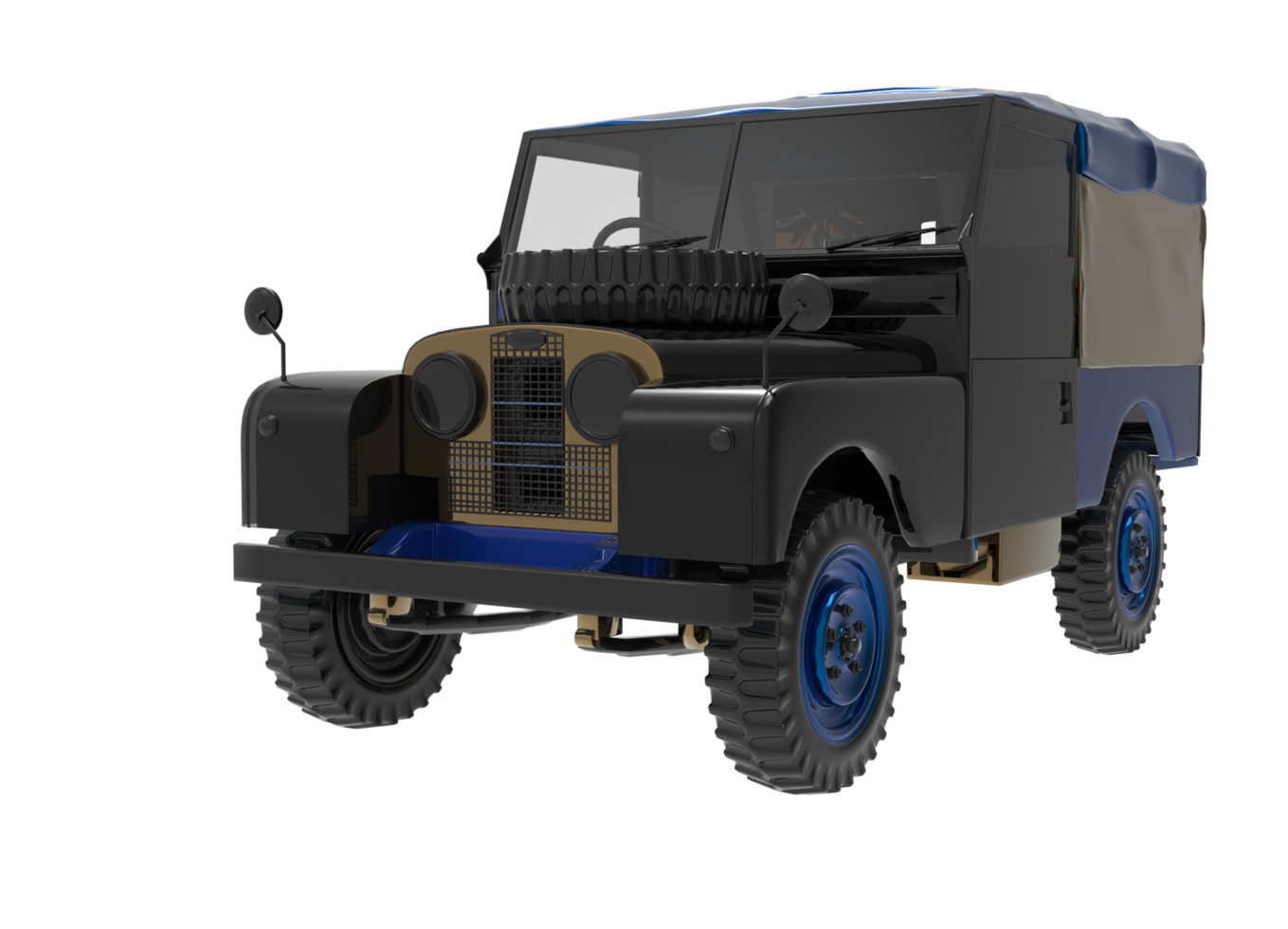 land- rover verdediger 3d model- png