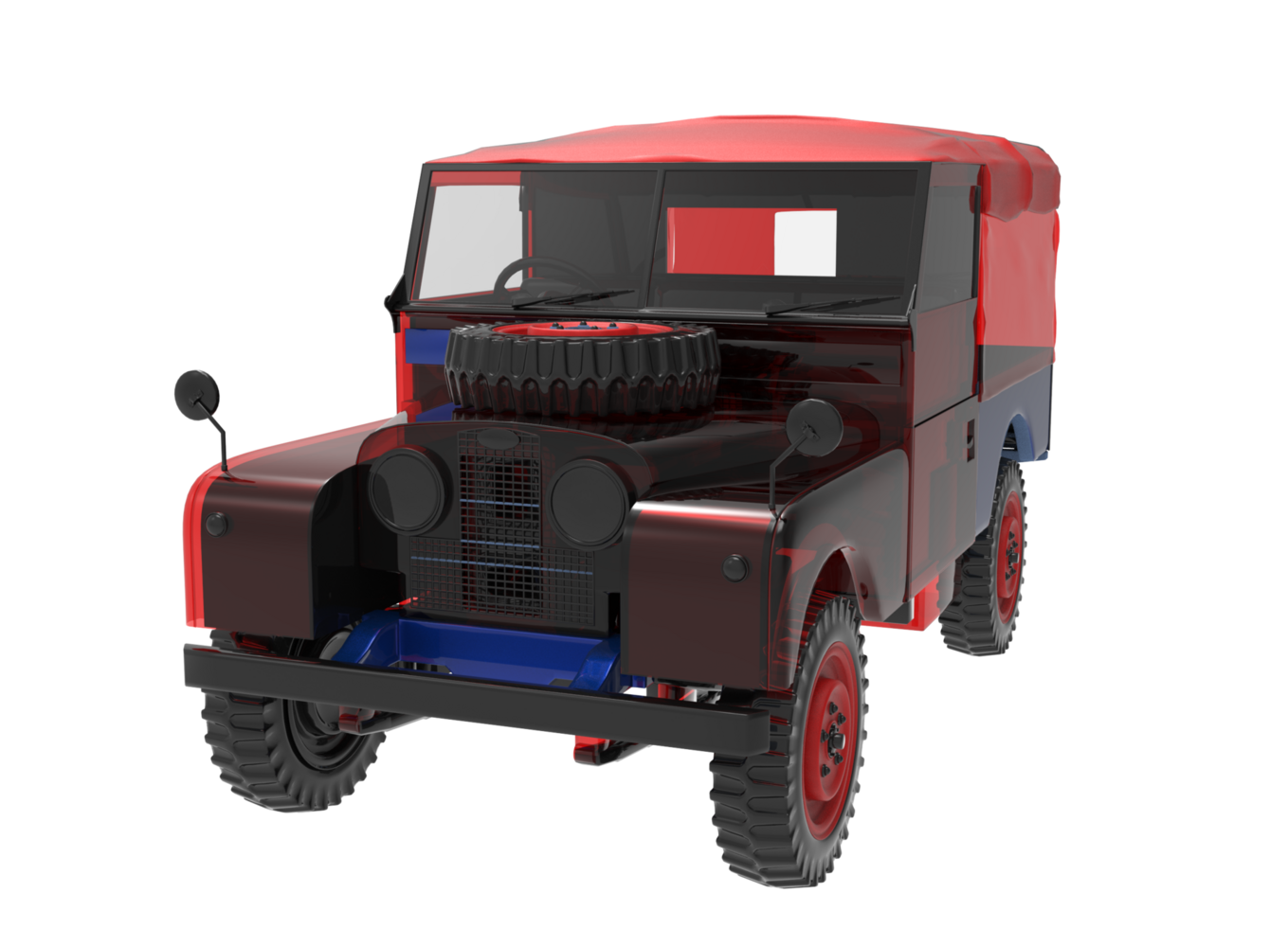 land- rover verdediger 3d model- png